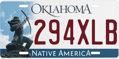 OK license plate 294XLB