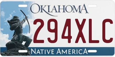 OK license plate 294XLC