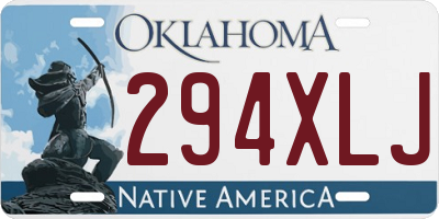 OK license plate 294XLJ