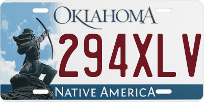 OK license plate 294XLV