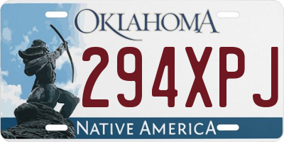 OK license plate 294XPJ