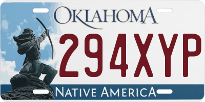 OK license plate 294XYP