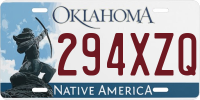 OK license plate 294XZQ