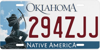 OK license plate 294ZJJ