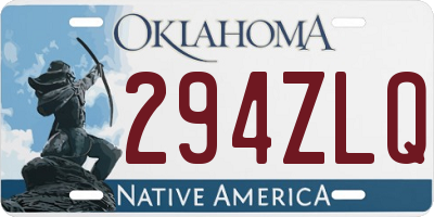 OK license plate 294ZLQ