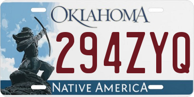 OK license plate 294ZYQ