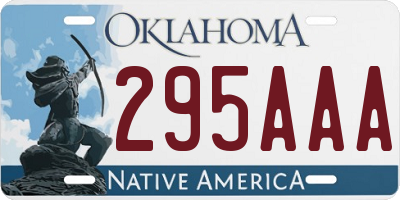 OK license plate 295AAA