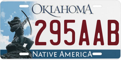 OK license plate 295AAB