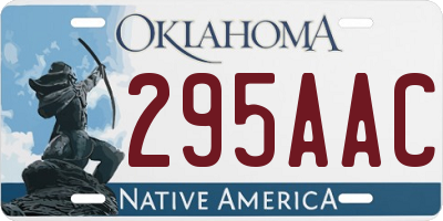 OK license plate 295AAC