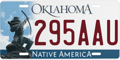 OK license plate 295AAU