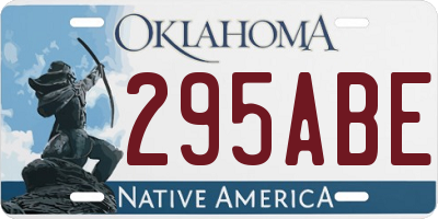 OK license plate 295ABE