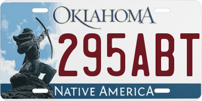 OK license plate 295ABT