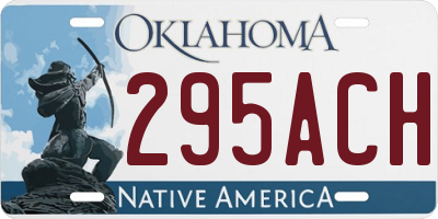 OK license plate 295ACH