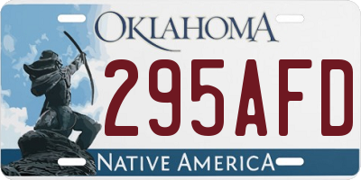 OK license plate 295AFD
