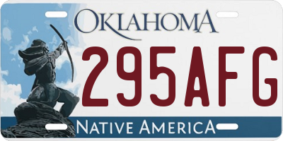 OK license plate 295AFG