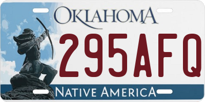 OK license plate 295AFQ