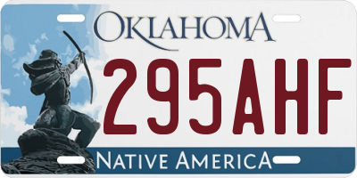 OK license plate 295AHF
