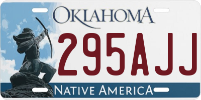OK license plate 295AJJ