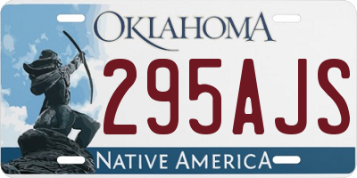 OK license plate 295AJS
