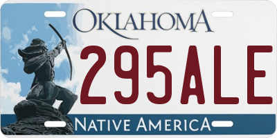 OK license plate 295ALE