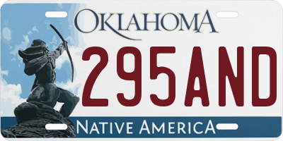 OK license plate 295AND