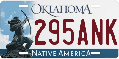 OK license plate 295ANK