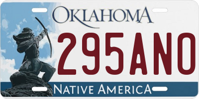 OK license plate 295ANO