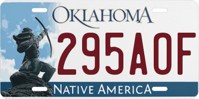 OK license plate 295AOF