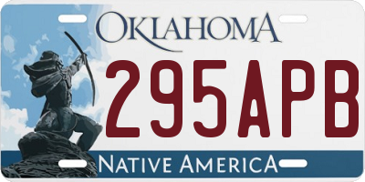OK license plate 295APB