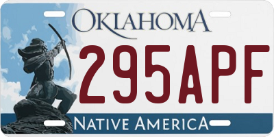 OK license plate 295APF