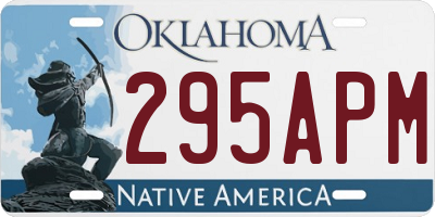 OK license plate 295APM