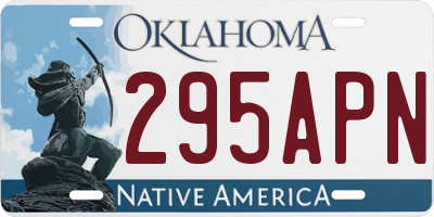 OK license plate 295APN
