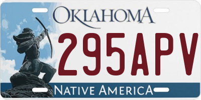 OK license plate 295APV