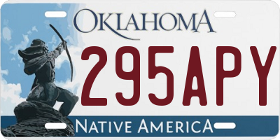 OK license plate 295APY