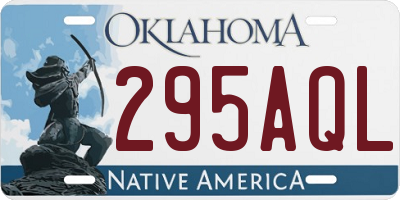 OK license plate 295AQL