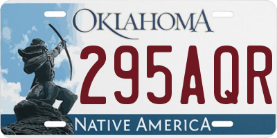 OK license plate 295AQR