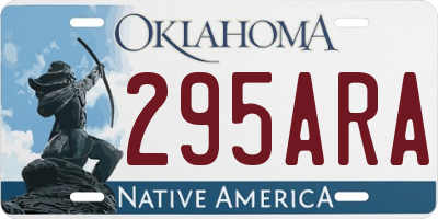OK license plate 295ARA