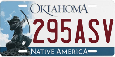 OK license plate 295ASV