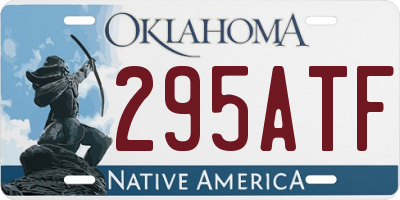 OK license plate 295ATF