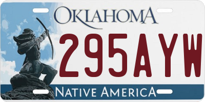 OK license plate 295AYW