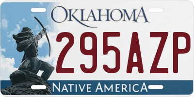 OK license plate 295AZP