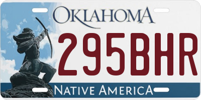 OK license plate 295BHR