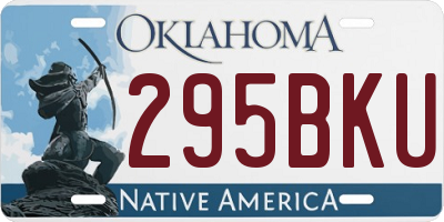 OK license plate 295BKU