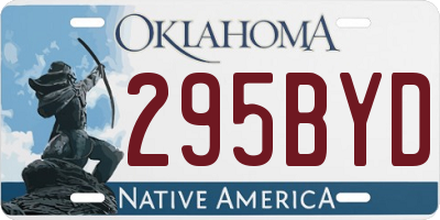 OK license plate 295BYD