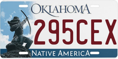 OK license plate 295CEX
