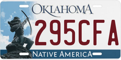 OK license plate 295CFA