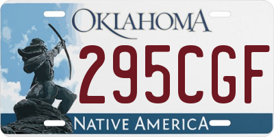 OK license plate 295CGF