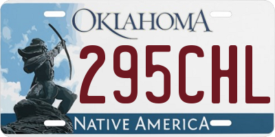 OK license plate 295CHL