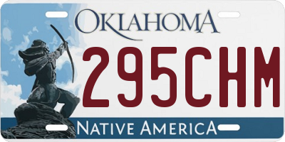 OK license plate 295CHM
