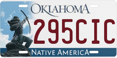 OK license plate 295CIC